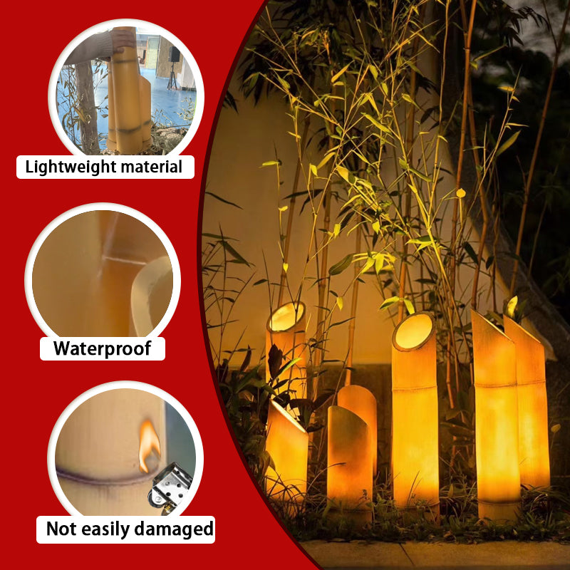 Veilleuse décorative de jardin en bambou