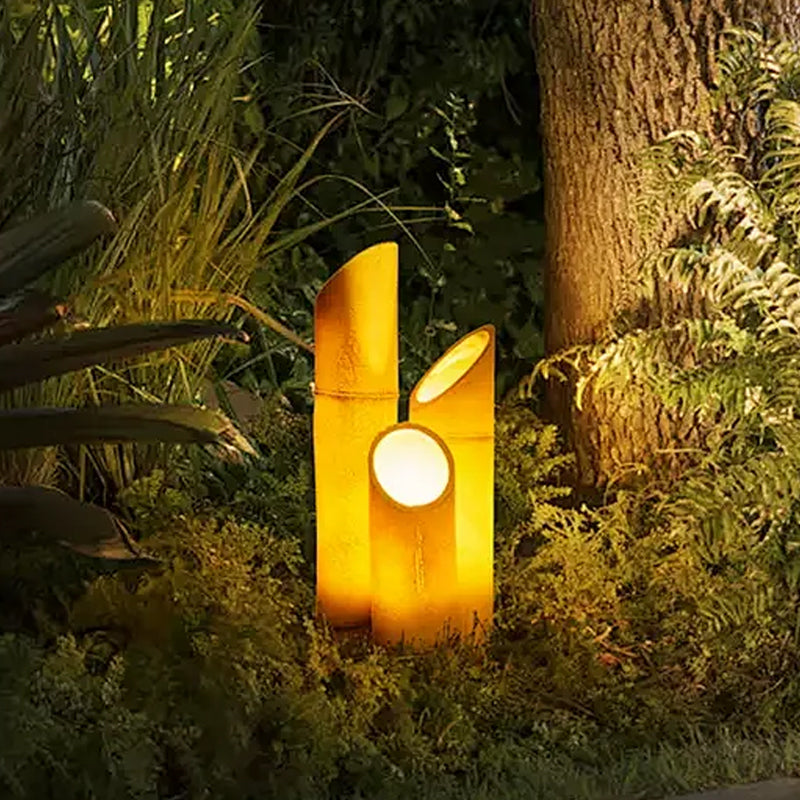 Veilleuse décorative de jardin en bambou