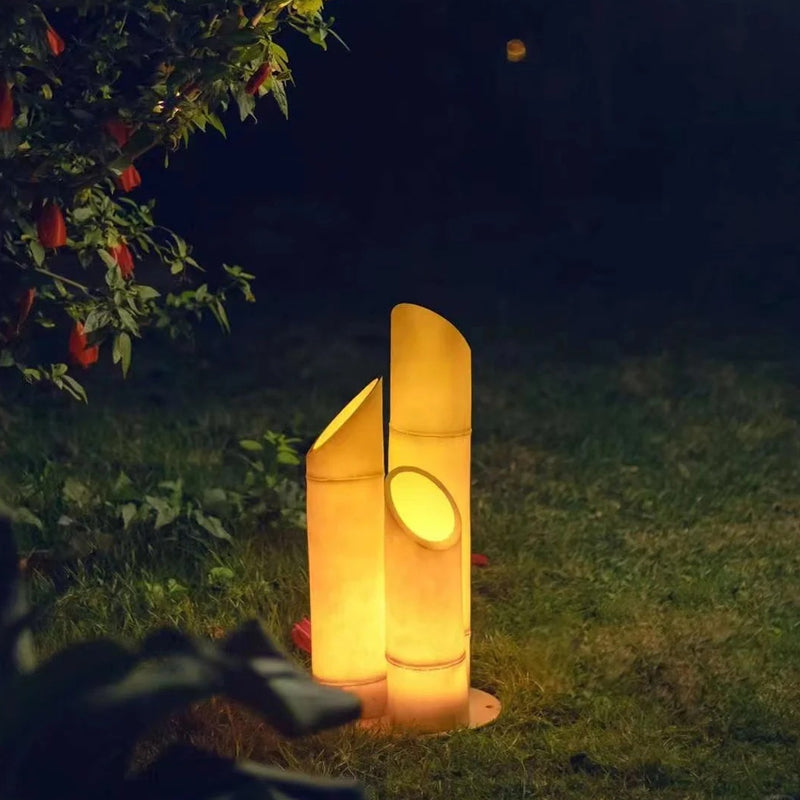 Veilleuse décorative de jardin en bambou
