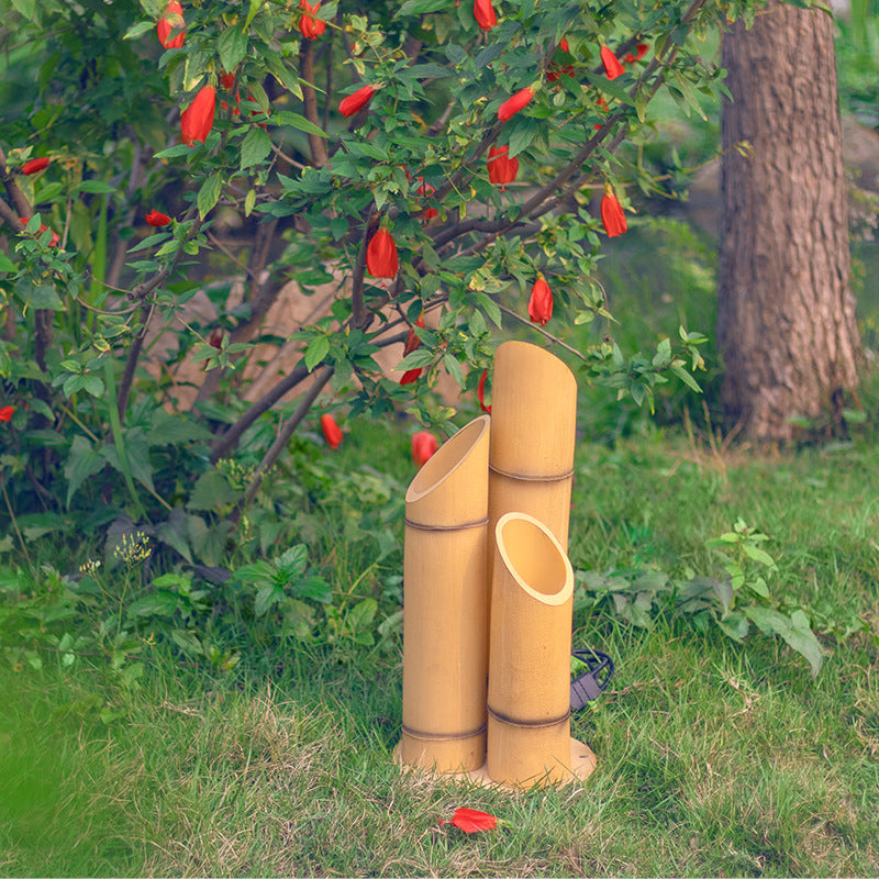 Veilleuse décorative de jardin en bambou
