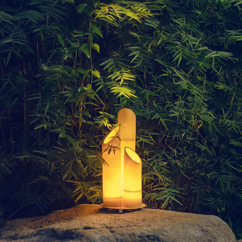 Veilleuse décorative de jardin en bambou